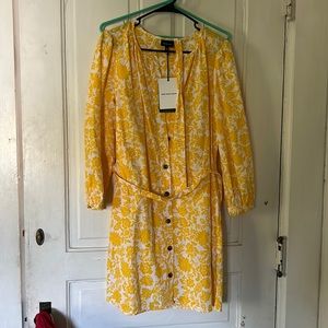 Yellow floral dress